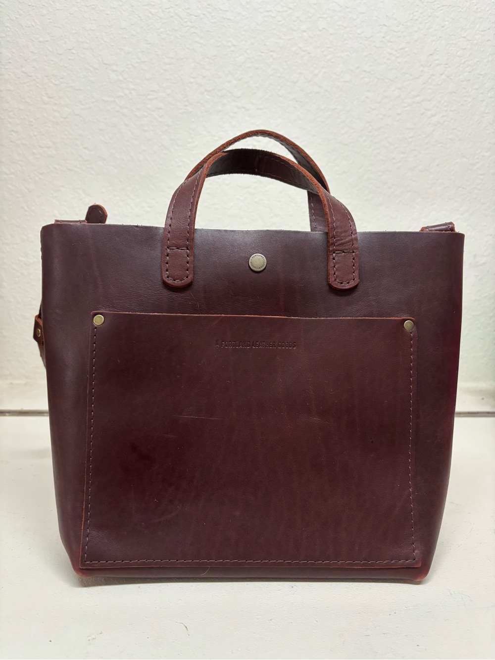 Portland Leather Deep Brown Structured Tote